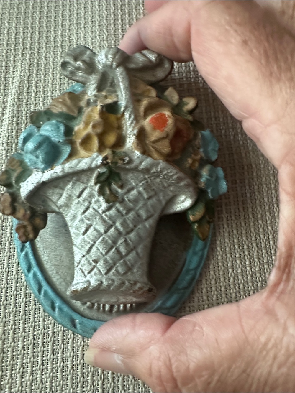 Vintage Cast Iron Flower Door knocker